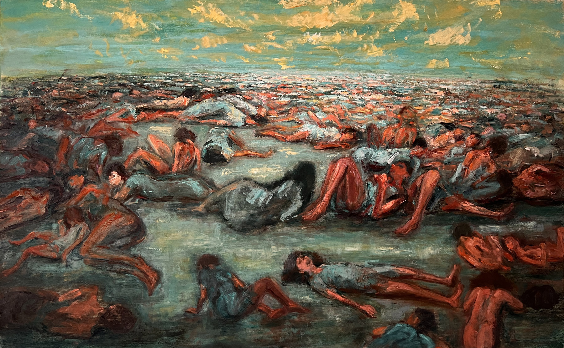 Oil on canvas,110x180 cm
